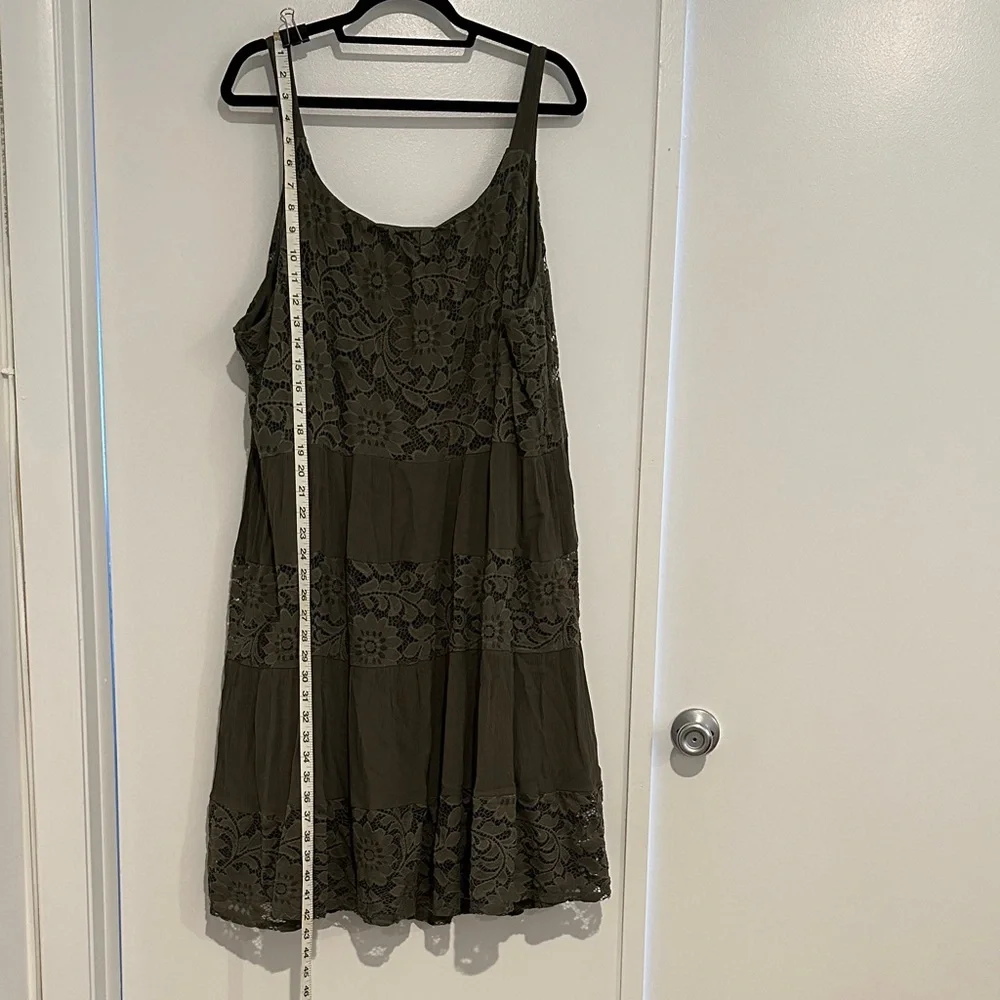 Lane Bryant, 👗 Olive Lace Dress, 26/28 Plus - Picture 3 of 6